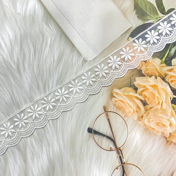 white flower lace