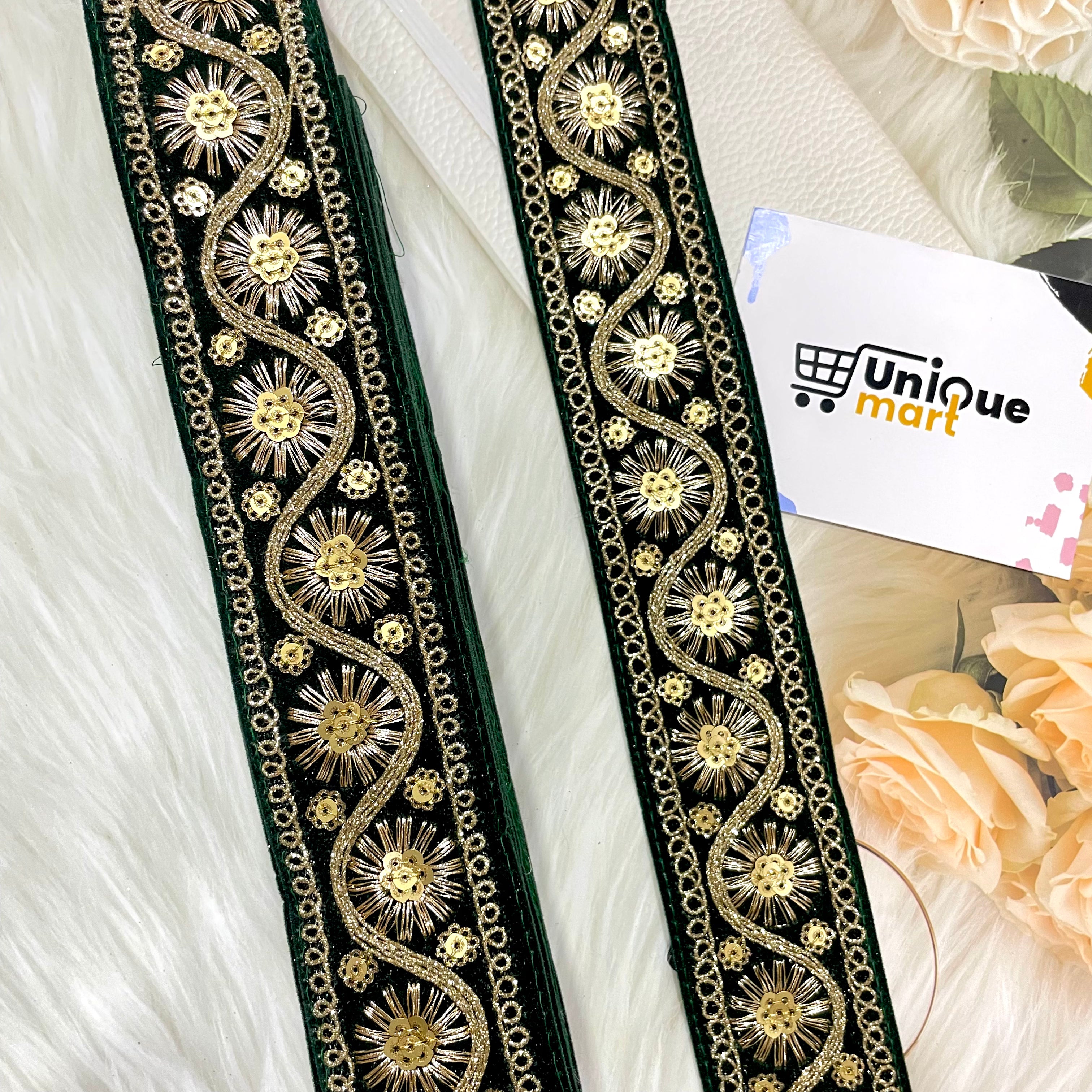 Green Lace Border Online – UNIQUEMART INDIA